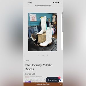 WHITE COWGIRL BOOTS